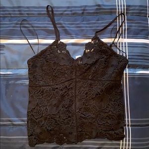 Black lace tank top